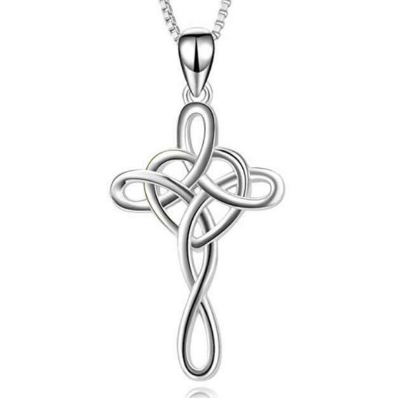 Jewelry - NWOT Silver Celtic Cross Necklace